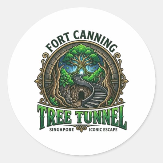 FORT CANNING BAUMTUNNEL RUNDER AUFKLEBER (Vorderseite)