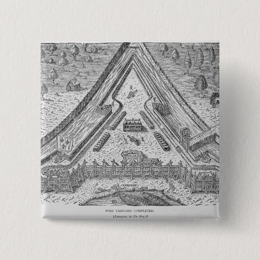 Fort Caroline abgeschlossen Button (Vorderseite)