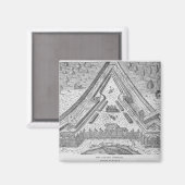 Fort Caroline abgeschlossen Magnet (Vorderseite/Rückseite)