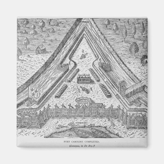 Fort Caroline abgeschlossen Magnet (Vorne)