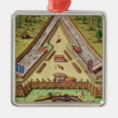 Fort Caroline, von 'kurzem Narratio Silbernes Ornament (Vorne)
