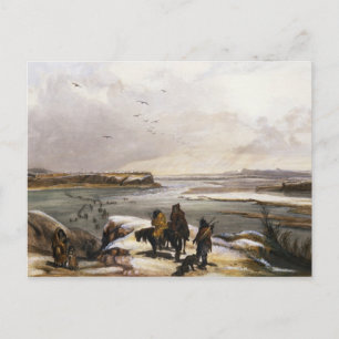 Fort Clark auf dem Missouri, Februar 1834, Platte Postkarte