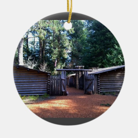 Fort Clatsop, Astoria, Oregon Keramik Ornament (Vorne)