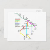 Fort Collins Bike Map Postcard Postkarte (Vorne/Hinten)