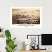 Fort Collins, CO Panorama Karte - 1865 Poster (Heimbüro)