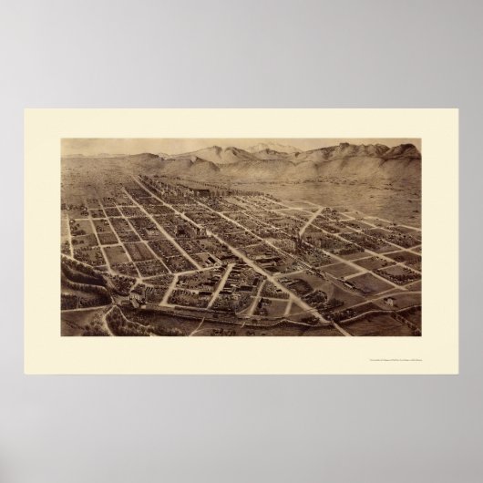 Fort Collins, CO Panorama Karte - 1899 Poster (Vorne)