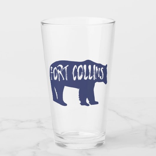Fort Collins Colorado Bear Glas (Vorderseite)