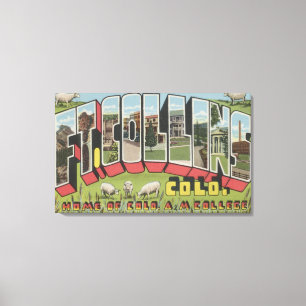 Fort Collins, Colorado - große Buchstabe-Szenen Leinwanddruck