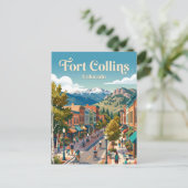 Fort Collins Colorado Postkarte (Stehend Vorderseite)