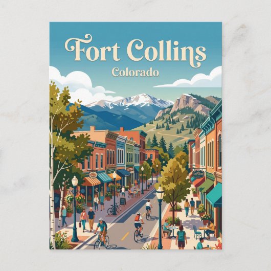 Fort Collins Colorado Postkarte (Vorderseite)