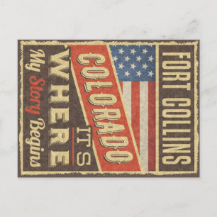 Fort Collins Colorado Postkarte