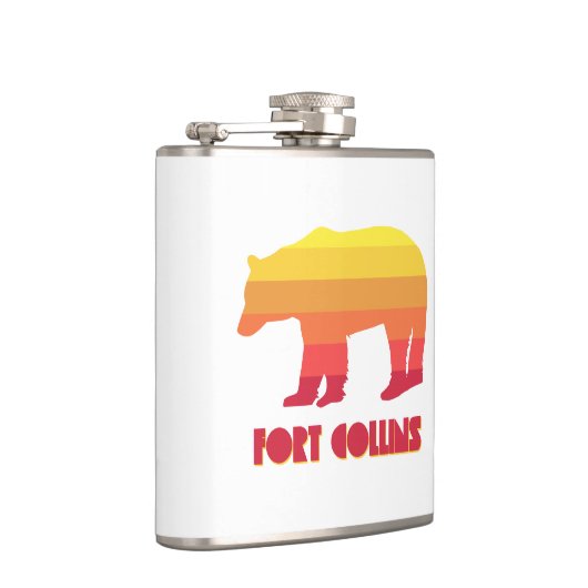 Fort Collins Colorado Rainbow Bear Flachmann (Rechts)