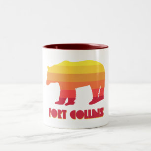 Fort Collins Colorado Rainbow Bear Zweifarbige Tasse