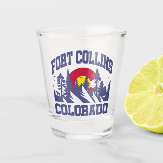 Fort Collins, Colorado Schnapsglas (Vorderseite)