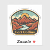 Fort Collins, Colorado Sticker (Blatt)