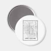 Fort Collins Map Magnet (Vorderseite/Rückseite)