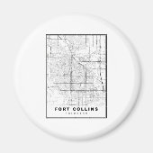 Fort Collins Map Magnet (Vorne)