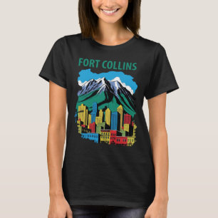 Fort Collins Skyline Mountain Travel T-Shirt