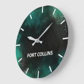 Fort Collins Time Zone Newsroom Wall Große Wanduhr (Winkel)