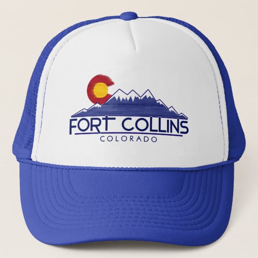 Fort Collins wood mountains hat Truckerkappe (Vorderseite)