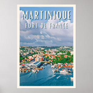 Fort de France Photo Vintage  Poster