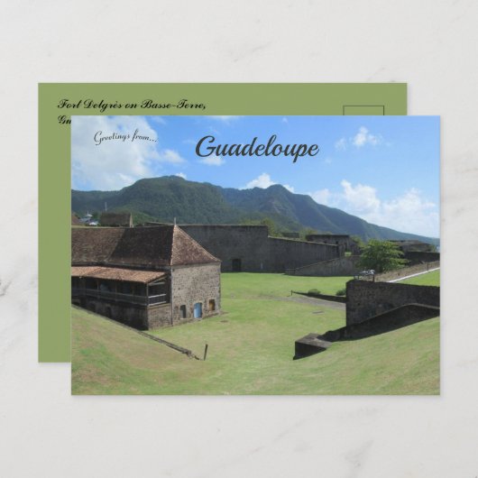 Fort Delgres auf Basse-Terre in Guadeloupe Postkarte (Vorne/Hinten)