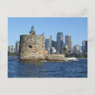 Fort Denison & Sydney Skyline Postcard Postkarte