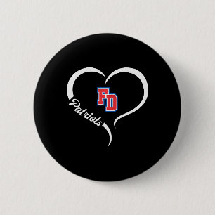 Fort Dorchester Patriots Logo Halbherz Slogan Hs Button
