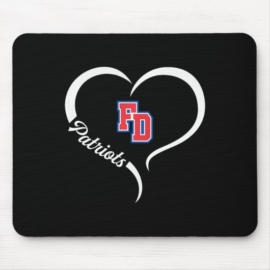Fort Dorchester Patriots Logo Halbherz Slogan Hs Mousepad (Vorne)
