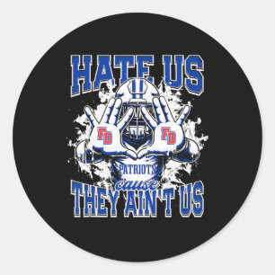 Fort Dorchester Patriots Logo Hass uns wegen sie Runder Aufkleber