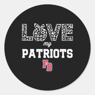 Fort Dorchester Patriots Logo Liebe Mein Team Hs Runder Aufkleber