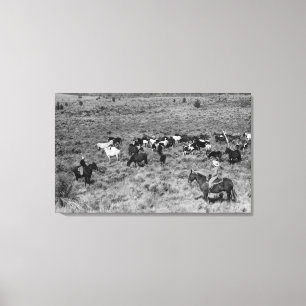 Fort-Felsen, Oregon-Cowboy im Garten des Teufels Leinwanddruck