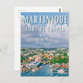 Fort France Foto Vintage Postkarte (Vorne/Hinten)