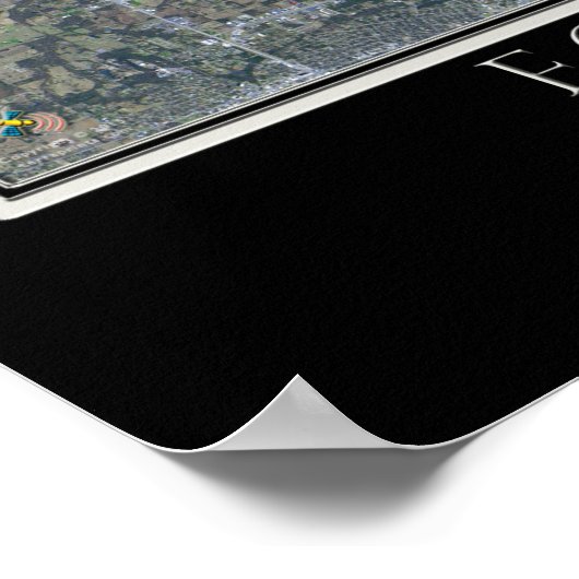 Fort Gibson Lake Oklahoma From Space Satellite Map Poster (Ecke)