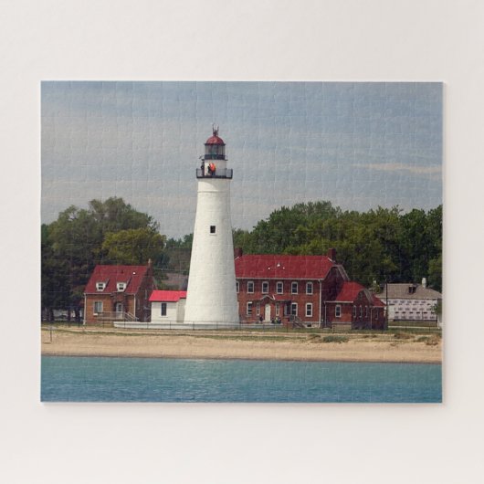 Fort Gratiot Leuchtturm aus Wasser Puzzle (Horizontal)