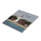 Fort Gratiot Leuchtturm aus Wasserfliesen Fliese (Seite)