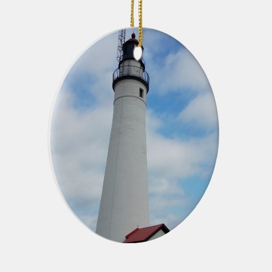 Fort Gratiot Leuchtturm in Michigan Keramik Ornament (Rechts)