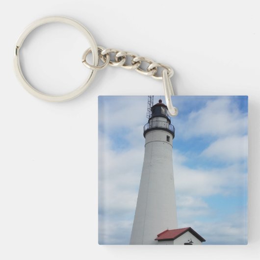 Fort Gratiot Leuchtturm in Michigan Schlüsselanhänger (Vorderseite)