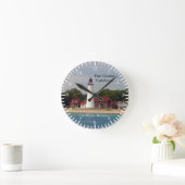 Fort Gratiot Leuchtturm von der Wasseruhr Runde Wanduhr (Zuhause)