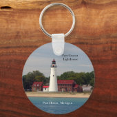 Fort Gratiot Lighthouse aus der Wasserkette Schlüsselanhänger (Vorderseite)