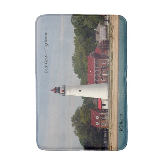 Fort Gratiot Lighthouse bathmat Badematte (Vorderseite Vertikal)