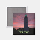 Fort Gratiot Lighthouse Magnet (Vorderseite/Rückseite)