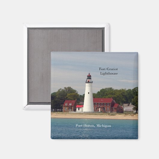 Fort Gratiot Lighthouse Magnet (Vorderseite/Rückseite)