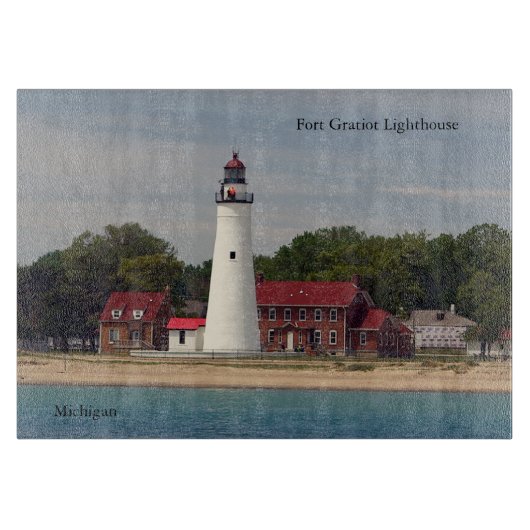 Fort Gratiot Lighthouse Schneidbrett Schneidebrett (Vorderseite)