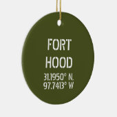 Fort Hood Latitude Longitude Personalisiert Keramik Ornament (Rechts)