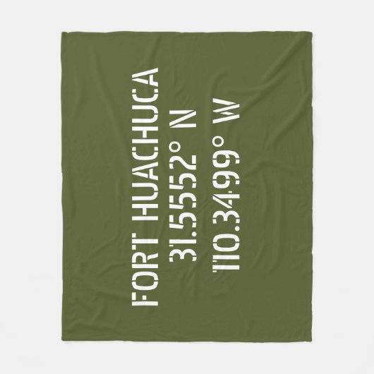 Fort Huachuca Latitude Longitude Fleecedecke (Vorderseite)