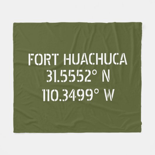 Fort Huachuca Latitude Longitude Fleecedecke (Vorderseite (Horizontal))