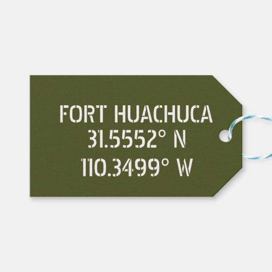 Fort Huachuca Latitude Longitude Geschenkanhänger (Vorderseite (Horizontal))