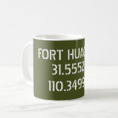 Fort Huachuca Latitude Longitude Kaffeetasse (Vorderseite Links)