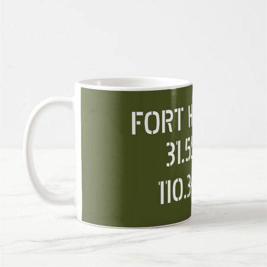 Fort Huachuca Latitude Longitude Kaffeetasse (Links)
